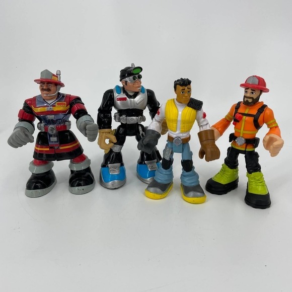 Mattel Action Rescue Figures Lot Carlos Kitbash Firefighter Forest Fuego - Picture 11 of 11